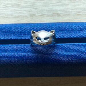 Cat ring Vintage 925 Roma Silver Sz 8
